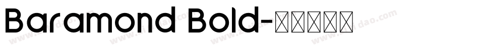 Baramond Bold字体转换